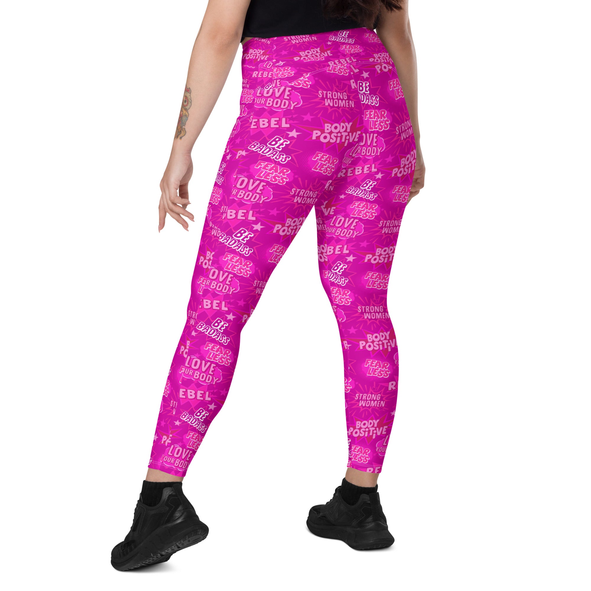Empower Leggings with Pockets in Hot Pink